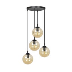 Grand 4-Light Black Wide-Coverage Chandelier VL-B.E.S-10036