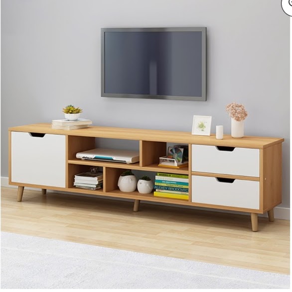 Modern TV Library with Shelves VL-MA-15058