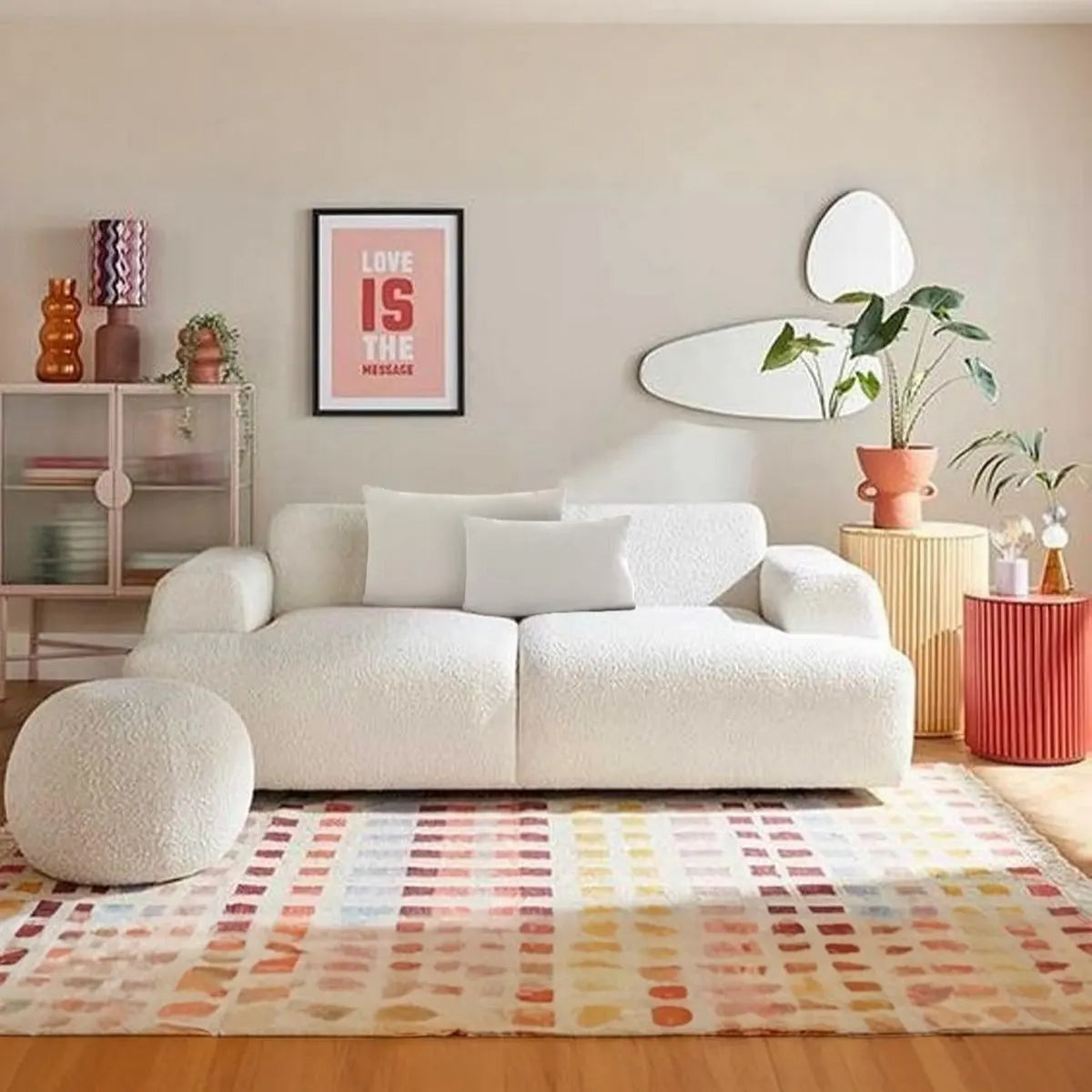 Rattan Bench with Pouf VL-MA-15084