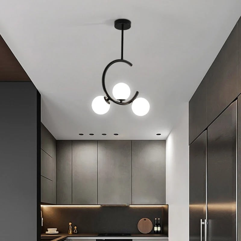 Elegant 3-Arm Glass Chandelier VL-B.E.S-10009