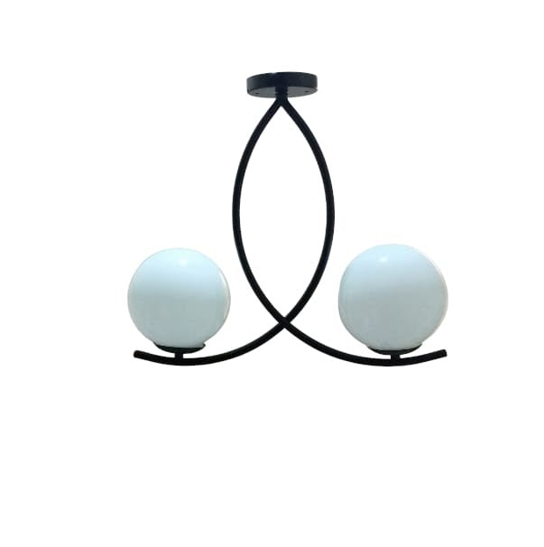 Modern 2-Light Glass ChandelierVL-B.E.S-10011