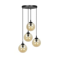 Grand 4-Light Black Wide-Coverage Chandelier VL-B.E.S-10036