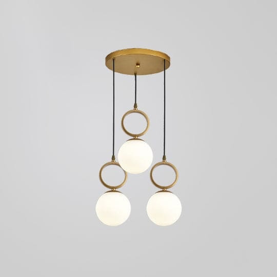 Luxury 3-Light Chandelier with Glass
