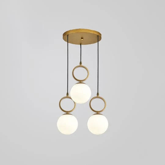 Luxury 3-Light Chandelier with Glass