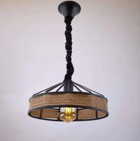 Metal & Linen Pendant 14005 VL-B.E.S-10155