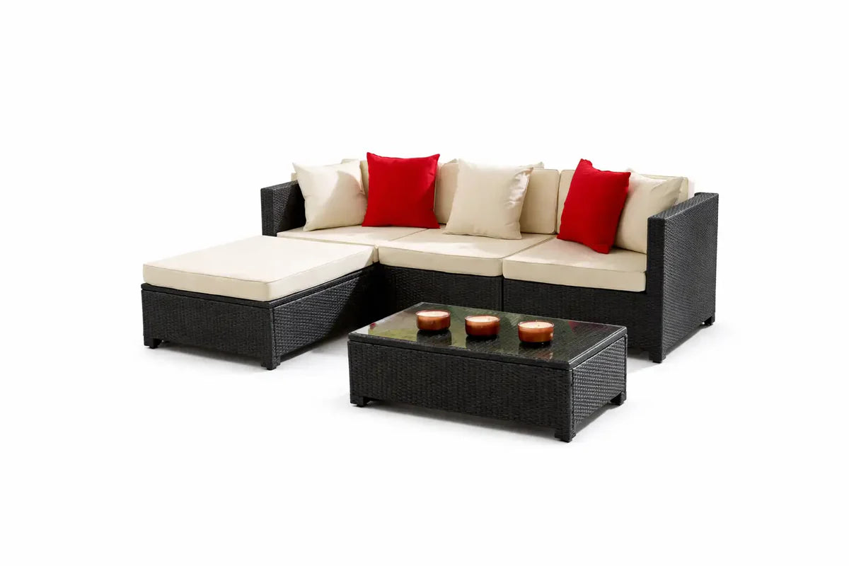 Black Outdoor Corner Sofa Set VL-ER-9033