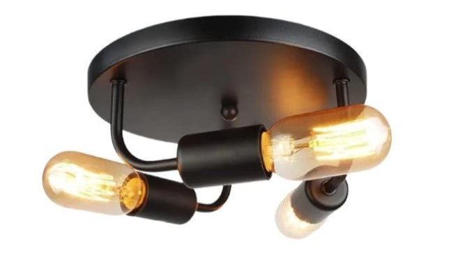 Industrial 3-Light Easy-Install Chandelier VL-B.E.S-10076